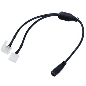 70742 Καλώδιο Τροφοδοσίας DC για 2 Ταινίες LED από Female 2.1×5.5 σε 2 x 10mm 2 PIN Connector Μ32.3 x Π2 x Υ1cm