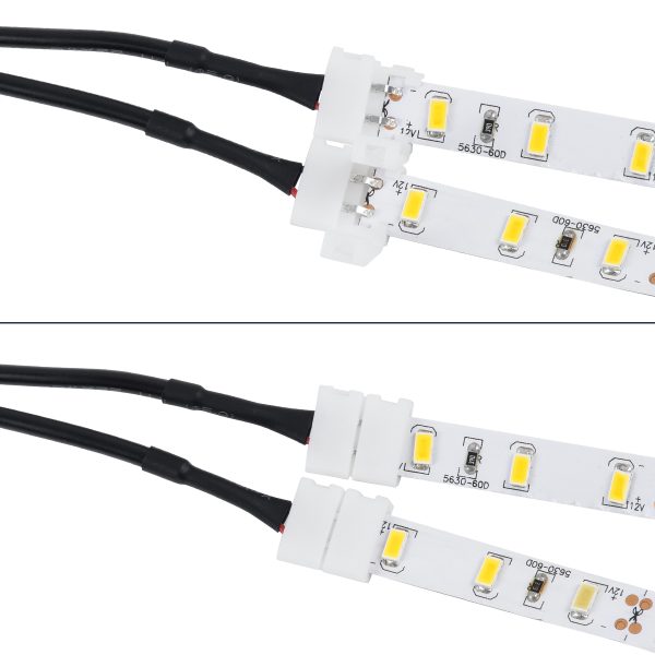 70742 Καλώδιο Τροφοδοσίας DC για 2 Ταινίες LED από Female 2.1x5.5 σε 2 x 10mm 2 PIN Connector Μ32.3 x Π2 x Υ1cm - Image 3