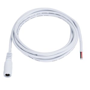 70746 Καλώδιο Τροφοδοσίας DC 2 Μέτρων από Female 2.1×5.5mm σε 2 x 0.3mm Ατερμάτιστο Καλώδιο Μ200 x Π1.1cm Λευκό