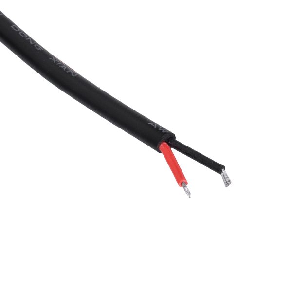 70748 Καλώδιο Τροφοδοσίας DC 2 Μέτρων από Female 2.1x5.5mm σε 2 x 0.3mm Ατερμάτιστο Καλώδιο Μ200 x Π1.1cm Μαύρο - Image 3