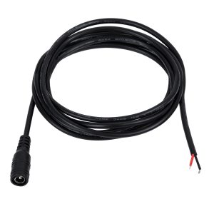70748 Καλώδιο Τροφοδοσίας DC 2 Μέτρων από Female 2.1×5.5mm σε 2 x 0.3mm Ατερμάτιστο Καλώδιο Μ200 x Π1.1cm Μαύρο