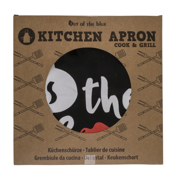Ποδιά Κουζίνας ‘Cook & Grill’ Μαύρο Βαμβακερό 80x60cm Σε 6 Σχέδια - Image 2