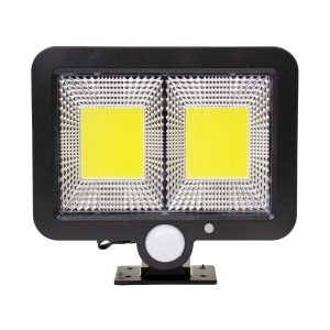 71461 Αυτόνομος Ηλιακός Προβολέας LED 108 2 x COB 25W 1400lm με Ενσωματωμένη Μπαταρία 2400mAh – Φωτοβολταϊκό Πάνελ με Αισθητήρα Ημέρας-Νύχτας – PIR Αισθητήρα Κίνησης Αδιάβροχο IP65 Ψυχρό Λευκό 6000K