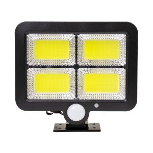 71462 Αυτόνομος Ηλιακός Προβολέας LED 128 4 x COB 30W 1600lm με Ενσωματωμένη Μπαταρία 2400mAh – Φωτοβολταϊκό Πάνελ με Αισθητήρα Ημέρας-Νύχτας – PIR Αισθητήρα Κίνησης Αδιάβροχο IP65 Ψυχρό Λευκό 6000K