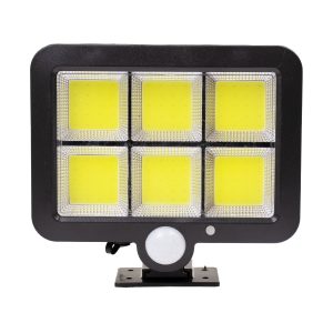 71463 Αυτόνομος Ηλιακός Προβολέας LED 120 6 x COB 35W 1800lm με Ενσωματωμένη Μπαταρία 2400mAh – Φωτοβολταϊκό Πάνελ με Αισθητήρα Ημέρας-Νύχτας – PIR Αισθητήρα Κίνησης Αδιάβροχο IP65 Ψυχρό Λευκό 6000K