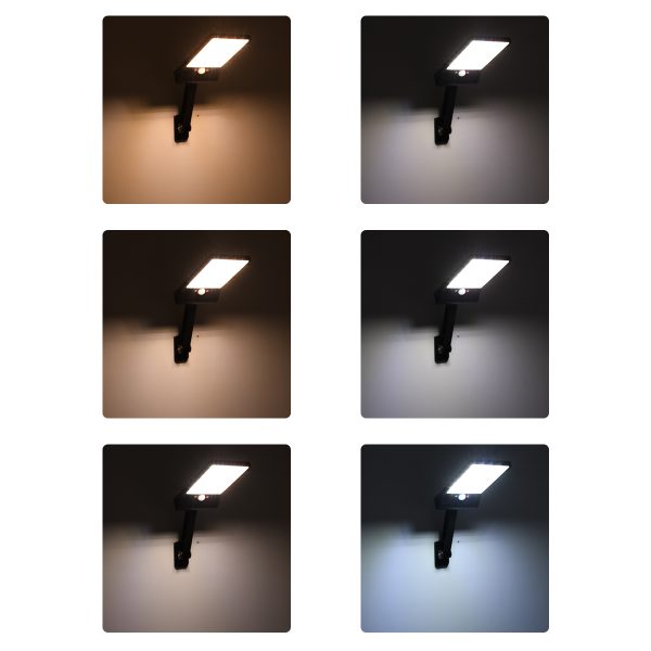 71465 Αυτόνομο Ηλιακό Φωτιστικό Τοίχου LED SMD 4.5W 550lm με Ενσωματωμένη Μπαταρία Li-ion 2200mAh - Φωτοβολταϊκό Πάνελ - Ρυθμιζόμενη Βάση Στήριξης - Αισθητήρα Ημέρας-Νύχτας PIR Αισθητήρα Κίνησης και Ασύρματο Χειριστήριο IR Αδιάβροχο IP56 CCT - Image 5