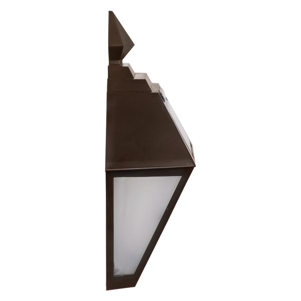 71493 Αυτόνομο Ηλιακό Φωτιστικό Τοίχου Καφέ LED SMD 1W 40lm με Ενσωματωμένη Μπαταρία 600mAh - Φωτοβολταϊκό Πάνελ με Αισθητήρα Ημέρας-Νύχτας IP65 Ψυχρό Λευκό 6000K - Image 3