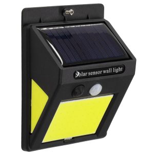 71496 Αυτόνομο Ηλιακό Φωτιστικό LED COB 12W 1200lm με Ενσωματωμένη Μπαταρία 1200mAh – Φωτοβολταϊκό Πάνελ με Αισθητήρα Ημέρας-Νύχτας και PIR Αισθητήρα Κίνησης Αδιάβροχο IP65 Ψυχρό Λευκό 6000K