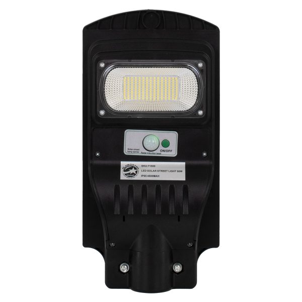 71550 Αυτόνομο Ηλιακό Φωτιστικό Δρόμου Street Light LED SMD 50W 4000lm με Ενσωματωμένη Μπαταρία Li-ion 4500mAh - Φωτοβολταϊκό Πάνελ με Αισθητήρα Ημέρας-Νύχτας PIR Αισθητήρα Κίνησης Αδιάβροχο IP65 Ψυχρό Λευκό 6000K - Image 2