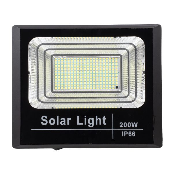 HERMES 71558 Αυτόνομος Ηλιακός Προβολέας LED SMD 200W 16000lm με Ενσωματωμένη Μπαταρία 20000mAh - Φωτοβολταϊκό Πάνελ με Αισθητήρα Ημέρας-Νύχτας και Ασύρματο Χειριστήριο RF 2.4Ghz Αδιάβροχος IP66 Ψυχρό Λευκό 6000K - 3 Χρόνια Εγγύηση - Image 4