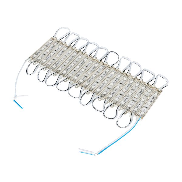 73705 20 Τεμάχια x LED Modules 3 x SMD 5050 0.8W 50lm DC 12V - Αδιάβροχο IP66 - Μπλε - 2 Χρόνια Εγγύηση - Image 2