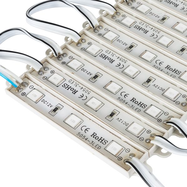 73705 20 Τεμάχια x LED Modules 3 x SMD 5050 0.8W 50lm DC 12V - Αδιάβροχο IP66 - Μπλε - 2 Χρόνια Εγγύηση - Image 4