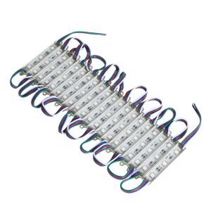 73706 20 Τεμάχια x LED Modules 3 x SMD 5050 0.8W 50lm DC 12V – Αδιάβροχο IP66 – RGB – 2 Χρόνια Εγγύηση