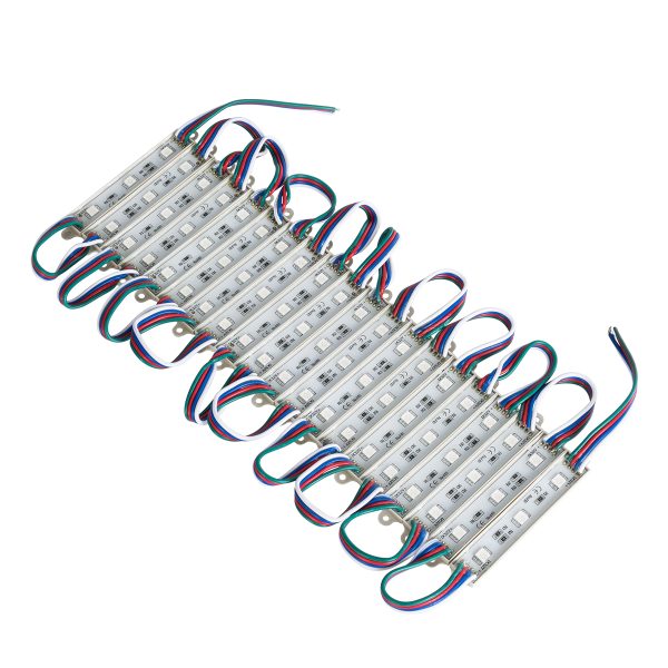 73706 20 Τεμάχια x LED Modules 3 x SMD 5050 0.8W 50lm DC 12V - Αδιάβροχο IP66 - RGB - 2 Χρόνια Εγγύηση - Image 2