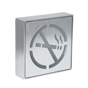 SENSATI 75652 Φωτιστικό Τοίχου Ένδειξης NO SMOKING LED 1W AC 220-240V IP20 – Σώμα Αλουμινίου – Μ11 x Π11 x Υ3cm – Κόκκινο