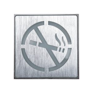 SENSATI 75652 Φωτιστικό Τοίχου Ένδειξης NO SMOKING LED 1W AC 220-240V IP20 – Σώμα Αλουμινίου – Μ11 x Π11 x Υ3cm – Κόκκινο