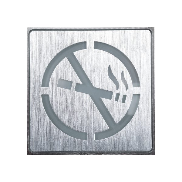SENSATI 75652 Φωτιστικό Τοίχου Ένδειξης NO SMOKING LED 1W AC 220-240V IP20 - Σώμα Αλουμινίου - Μ11 x Π11 x Υ3cm - Κόκκινο - Image 2