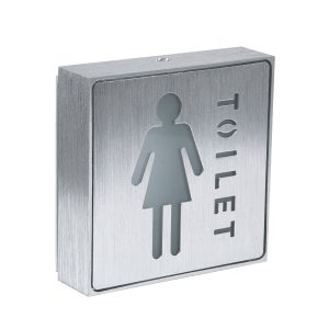 SENSATI 75655 Φωτιστικό Τοίχου Ένδειξης TOILET WOMAN LED 1W AC 220-240V IP20 – Σώμα Αλουμινίου – Μ11 x Π11 x Υ3cm – Κόκκινο