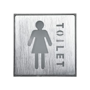 SENSATI 75655 Φωτιστικό Τοίχου Ένδειξης TOILET WOMAN LED 1W AC 220-240V IP20 – Σώμα Αλουμινίου – Μ11 x Π11 x Υ3cm – Κόκκινο