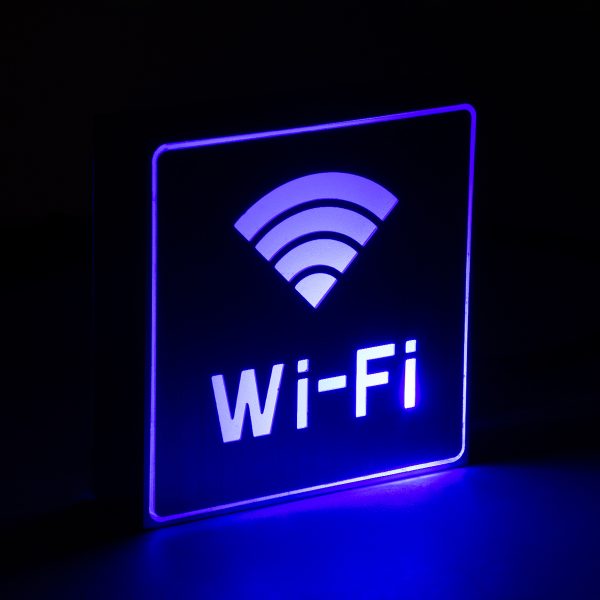 SENSATI 75657 Φωτιστικό Τοίχου Ένδειξης Wi-Fi LED 1W AC 220-240V IP20 - Σώμα Αλουμινίου - Μ11 x Π11 x Υ3cm - Μπλε - Image 4