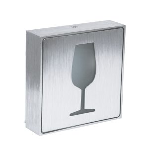 SENSATI 75662 Φωτιστικό Τοίχου Ένδειξης GLASS OF WINE LED 1W AC 220-240V IP20 – Σώμα Αλουμινίου – Μ11 x Π11 x Υ3cm – Πορτοκαλί