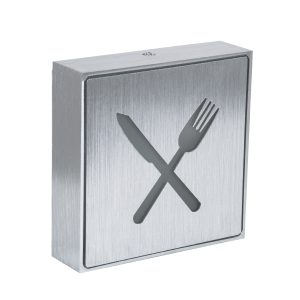 SENSATI 75660 Φωτιστικό Τοίχου Ένδειξης RESTAURANT FORK & KNIFE LED 1W AC 220-240V IP20 – Σώμα Αλουμινίου – Μ11 x Π11 x Υ3cm – Πορτοκαλί