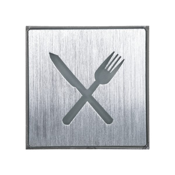 SENSATI 75660 Φωτιστικό Τοίχου Ένδειξης RESTAURANT FORK & KNIFE LED 1W AC 220-240V IP20 - Σώμα Αλουμινίου - Μ11 x Π11 x Υ3cm - Πορτοκαλί - Image 2