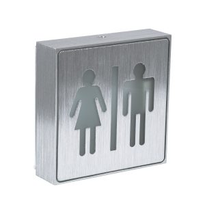 SENSATI 75656 Φωτιστικό Τοίχου Ένδειξης WC MAN & WOMAN LED 1W AC 220-240V IP20 – Σώμα Αλουμινίου – Μ11 x Π11 x Υ3cm – Πράσινο