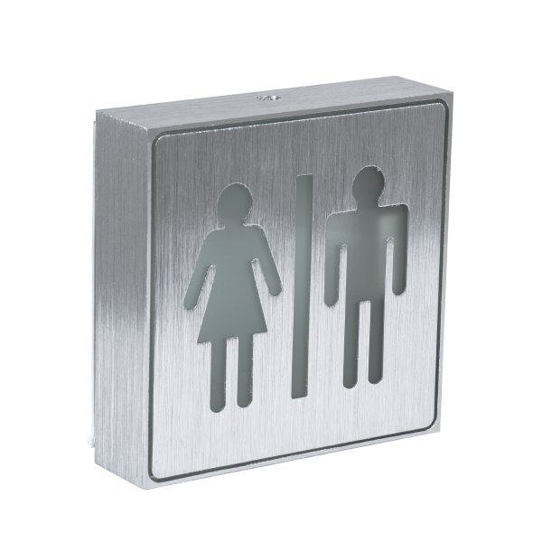 SENSATI 75656 Φωτιστικό Τοίχου Ένδειξης WC MAN & WOMAN LED 1W AC 220-240V IP20 - Σώμα Αλουμινίου - Μ11 x Π11 x Υ3cm - Πράσινο