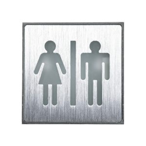 SENSATI 75656 Φωτιστικό Τοίχου Ένδειξης WC MAN & WOMAN LED 1W AC 220-240V IP20 – Σώμα Αλουμινίου – Μ11 x Π11 x Υ3cm – Πράσινο
