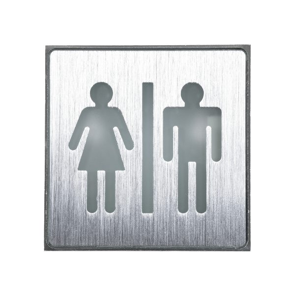SENSATI 75656 Φωτιστικό Τοίχου Ένδειξης WC MAN & WOMAN LED 1W AC 220-240V IP20 - Σώμα Αλουμινίου - Μ11 x Π11 x Υ3cm - Πράσινο - Image 2
