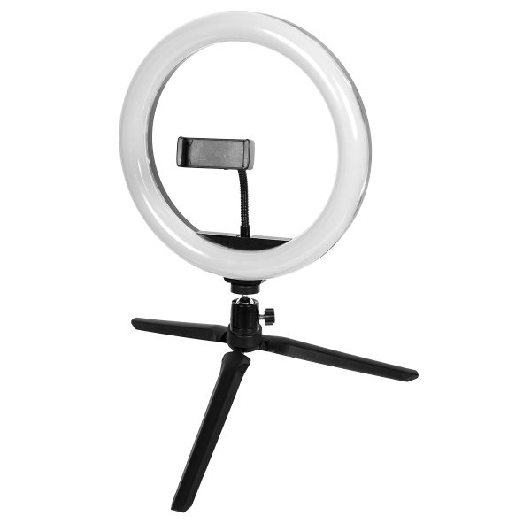 75801 Professional Digital Ring Light Φ26cm LED SMD 30W 3000lm 180° DC 5V με Καλώδιο Τροφοδοσίας USB - Ενσωματωμένο Χειριστήριο Εναλλαγής Χρωμάτων & 1 Βάση Τηλεφώνου - Πολύχρωμο RGBW+WW Dimmable - Image 5