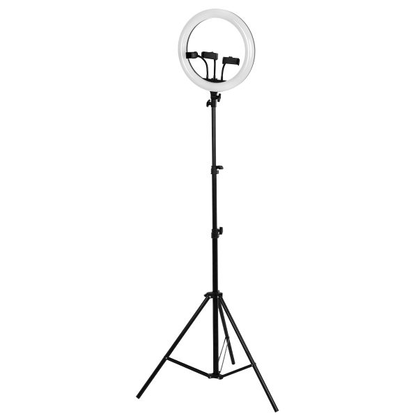 75803 Professional Digital Ring Light Φ36cm LED SMD 50W 5000lm 180° DC 5V με Καλώδιο Τροφοδοσίας USB - Ενσωματωμένο και Ασύρματο Χειριστήριο RF 2.4Ghz Εναλλαγής Χρωμάτων & 3 Βάσεις Τηλεφώνου - Πολύχρωμο RGBW+WW Dimmable - Image 5