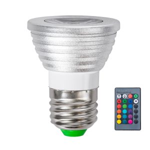 76066 Σποτ LED E27 MR16 3W 200lm 90° AC 220-240V IP20 Φ5 x Υ8.5cm – Εναλλαγή Φωτισμού μέσω Τηλεχειριστηρίου RGB – Dimmable – 2 Χρόνια Εγγύηση