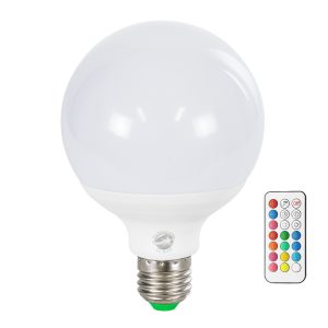 76071 Λάμπα LED E27 G95 Γλόμπος 12W 780lm 260° AC 220-240V IP20 Φ9.5 x Υ14cm – Εναλλαγή Φωτισμού μέσω Τηλεχειριστηρίου – Πολύχρωμο RGB+WW – 2 Years Warranty