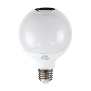 76072 Λάμπα LED E27 G95 Γλόμπος 12W 780lm 260° με Ενσωματωμένο Bluetooth Ηχείο 3W AC 220-240V IP20 Φ9.5 x Υ13.5cm – Εναλλαγή Φωτισμού μέσω Τηλεχειριστηρίου & Μέσω Smart Home Εφαρμογής HappyLighting APP – Πολύχρωμο RGBW – 2 Years Warranty