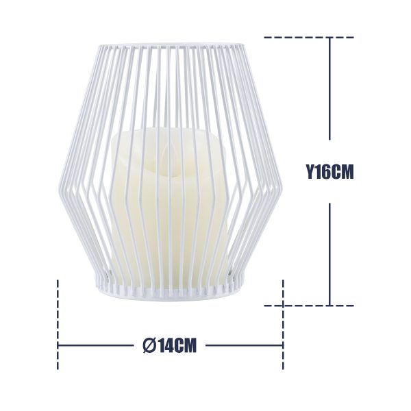 CANDLE 76488 Διακοσμητικό Realistic Κερί με LED Εφέ Κινούμενης Φλόγας - Μπαταρίας 2 x AA (Δεν Συμπεριλαμβάνονται) & Ασύρματο Χειριστήριο IR Θερμό Λευκό 2700K Dimmable Λευκό Φ14 x Υ16cm - Image 4