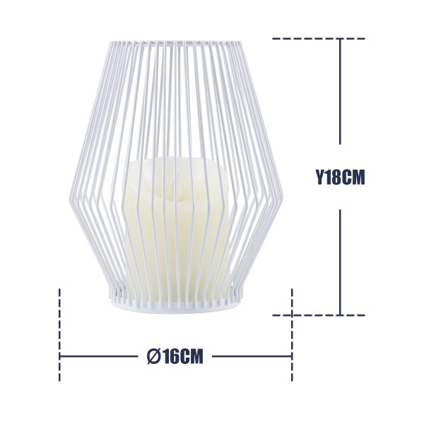 CANDLE 76489 Διακοσμητικό Realistic Κερί με LED Εφέ Κινούμενης Φλόγας - Μπαταρίας 2 x AA (Δεν Συμπεριλαμβάνονται) & Ασύρματο Χειριστήριο IR Θερμό Λευκό 2700K Dimmable Λευκό Φ16 x Υ18cm - Image 4
