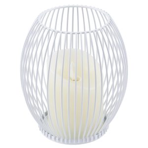 CANDLE 76490 Διακοσμητικό Realistic Κερί με LED Εφέ Κινούμενης Φλόγας – Μπαταρίας 2 x AA (Δεν Συμπεριλαμβάνονται) & Ασύρματο Χειριστήριο IR Θερμό Λευκό 2700K Dimmable Λευκό Φ14 x Υ16cm