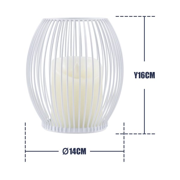 CANDLE 76490 Διακοσμητικό Realistic Κερί με LED Εφέ Κινούμενης Φλόγας - Μπαταρίας 2 x AA (Δεν Συμπεριλαμβάνονται) & Ασύρματο Χειριστήριο IR Θερμό Λευκό 2700K Dimmable Λευκό Φ14 x Υ16cm - Image 4