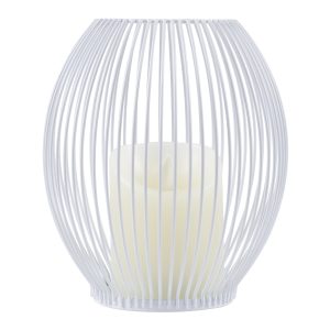 CANDLE 76491 Διακοσμητικό Realistic Κερί με LED Εφέ Κινούμενης Φλόγας – Μπαταρίας 2 x AA (Δεν Συμπεριλαμβάνονται) & Ασύρματο Χειριστήριο IR Θερμό Λευκό 2700K Dimmable Λευκό Φ16 x Υ18cm