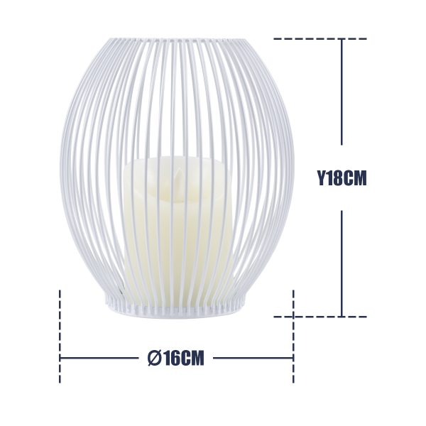 CANDLE 76491 Διακοσμητικό Realistic Κερί με LED Εφέ Κινούμενης Φλόγας - Μπαταρίας 2 x AA (Δεν Συμπεριλαμβάνονται) & Ασύρματο Χειριστήριο IR Θερμό Λευκό 2700K Dimmable Λευκό Φ16 x Υ18cm - Image 4