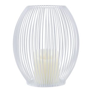 CANDLE 76492 Διακοσμητικό Realistic Κερί με LED Εφέ Κινούμενης Φλόγας – Μπαταρίας 2 x AA (Δεν Συμπεριλαμβάνονται) & Ασύρματο Χειριστήριο IR Θερμό Λευκό 2700K Dimmable Λευκό Φ19 x Υ24cm