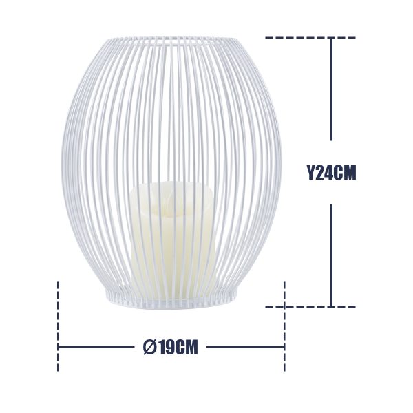 CANDLE 76492 Διακοσμητικό Realistic Κερί με LED Εφέ Κινούμενης Φλόγας - Μπαταρίας 2 x AA (Δεν Συμπεριλαμβάνονται) & Ασύρματο Χειριστήριο IR Θερμό Λευκό 2700K Dimmable Λευκό Φ19 x Υ24cm - Image 4