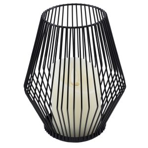 CANDLE 76494 Διακοσμητικό Realistic Κερί με LED Εφέ Κινούμενης Φλόγας – Μπαταρίας 2 x AA (Δεν Συμπεριλαμβάνονται) & Ασύρματο Χειριστήριο IR Θερμό Λευκό 2700K Dimmable Μαύρο Φ16 x Υ18cm