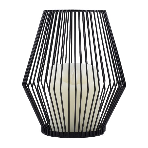 CANDLE 76494 Διακοσμητικό Realistic Κερί με LED Εφέ Κινούμενης Φλόγας - Μπαταρίας 2 x AA (Δεν Συμπεριλαμβάνονται) & Ασύρματο Χειριστήριο IR Θερμό Λευκό 2700K Dimmable Μαύρο Φ16 x Υ18cm - Image 2
