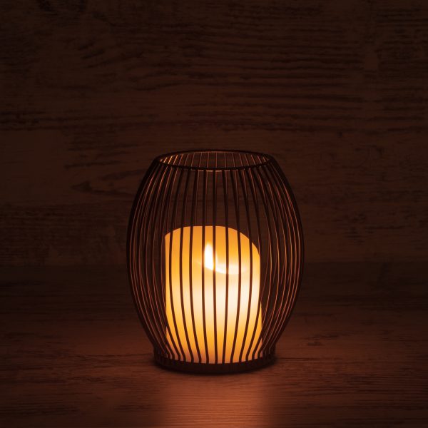 CANDLE 76495 Διακοσμητικό Realistic Κερί με LED Εφέ Κινούμενης Φλόγας - Μπαταρίας 2 x AA (Δεν Συμπεριλαμβάνονται) & Ασύρματο Χειριστήριο IR Θερμό Λευκό 2700K Dimmable Μαύρο Φ14 x Υ16cm - Image 5