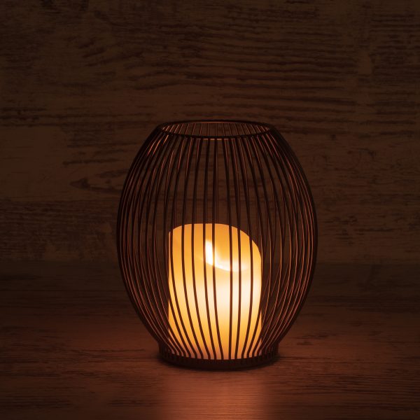 CADLE 76496 Διακοσμητικό Realistic Κερί με LED Εφέ Κινούμενης Φλόγας - Μπαταρίας 2 x AA (Δεν Συμπεριλαμβάνονται) & Ασύρματο Χειριστήριο IR Θερμό Λευκό 2700K Dimmable Μαύρο Φ16 x Υ18cm - Image 5