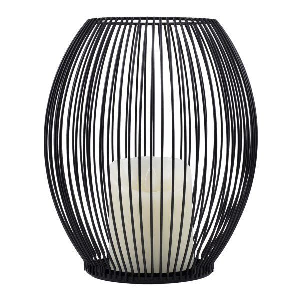 CANDLE 76497 Διακοσμητικό Realistic Κερί με LED Εφέ Κινούμενης Φλόγας - Μπαταρίας 2 x AA (Δεν Συμπεριλαμβάνονται) & Ασύρματο Χειριστήριο IR Θερμό Λευκό 2700K Dimmable Μαύρο Φ19 x Υ24cm - Image 2