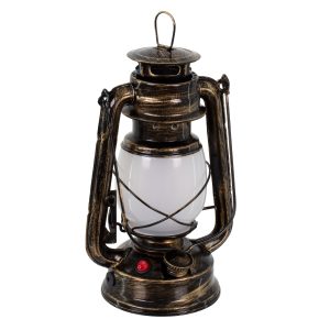 76547 Επιτραπέζιο Φωτιστικό Πορτατίφ LED 10W 500lm 360° με Μπαταρίες (Περιλαμβάνονται) IP20 Ultra Θερμό Λευκό 1800K Μπρούτζινο Μέταλλο – Μ15 x Π11.5 x Υ23.5cm – 2 Xρόνια Εγγύηση